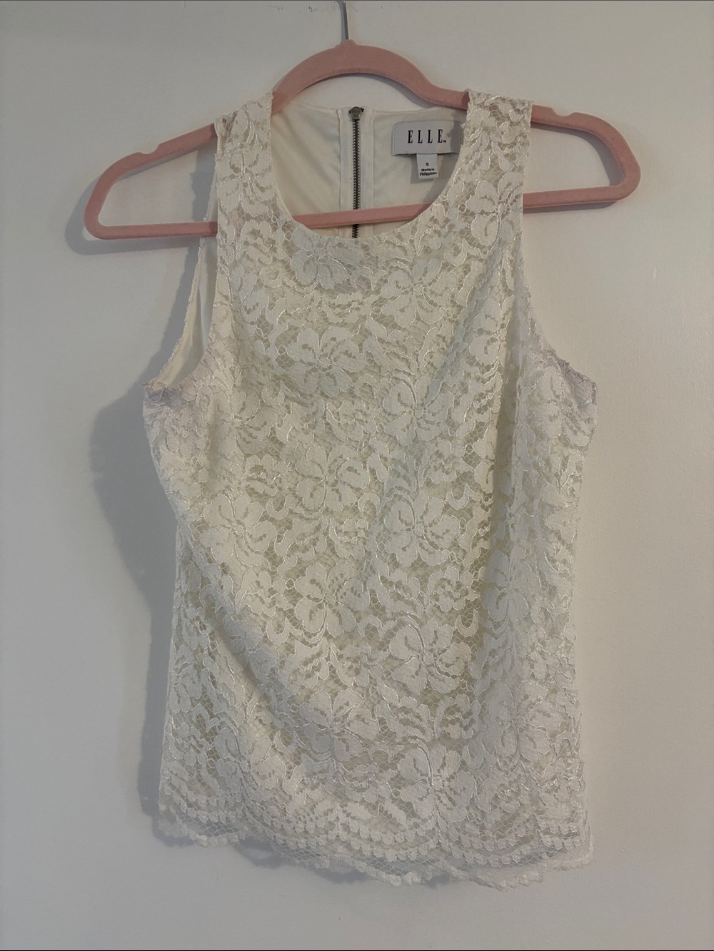ELLE Ivory Lace Camisole Tank